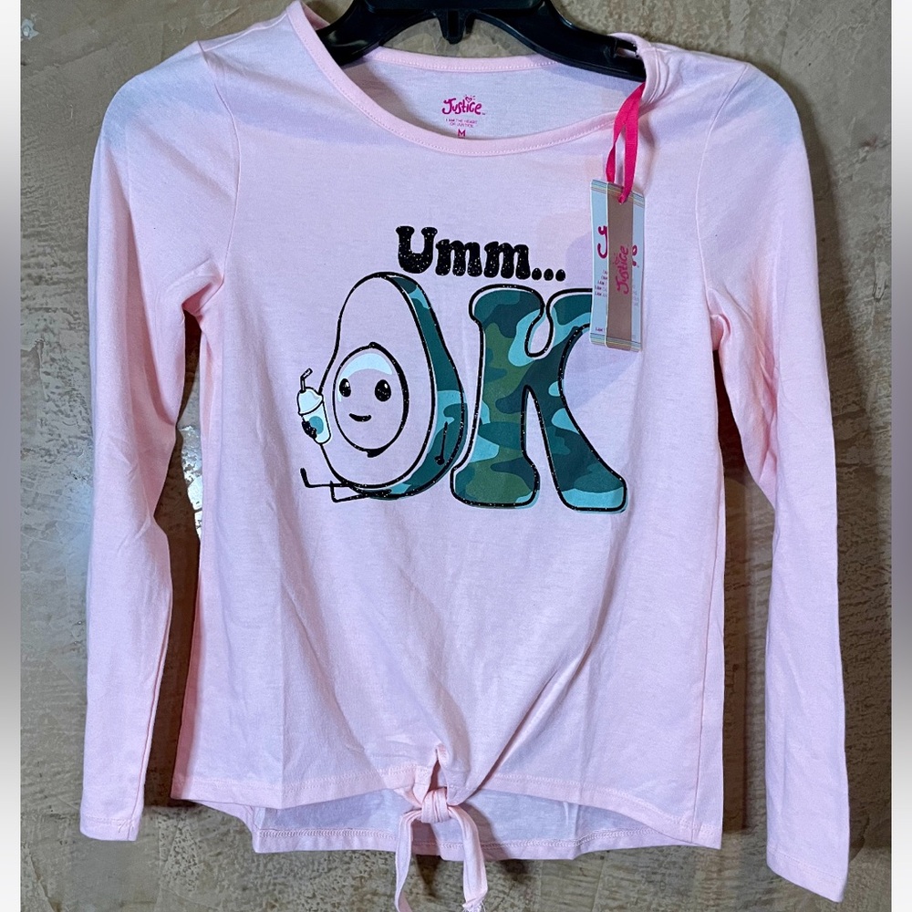 Pink Size Large 10 Girls Top NWT
